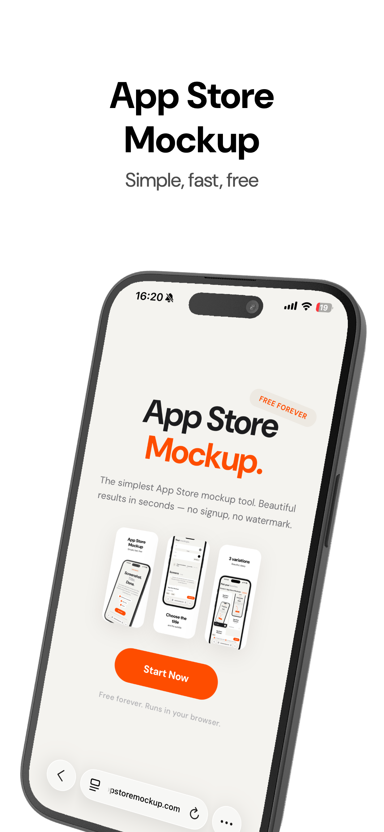 App Store mockup with 3D angle